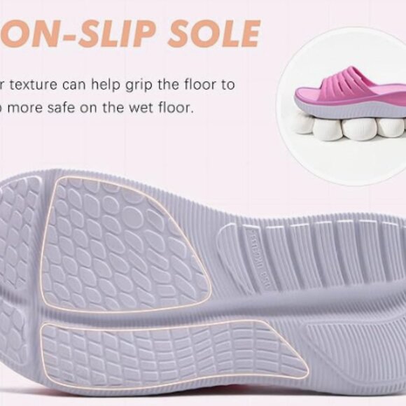 NEW GPOS Recovery Slide Orthotic Plantar Fasciitis Relief black/red pink/white - Picture 12 of 14